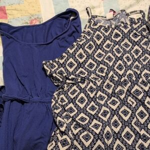 2 Blue Maternity Dresses